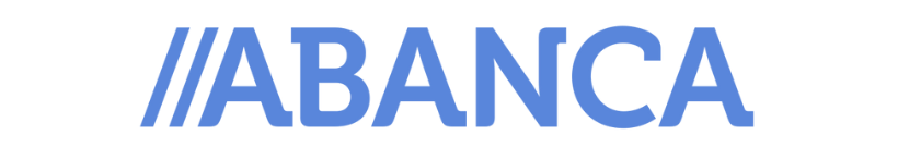 logo de abanca cuenta empresas con letras azules y fondo transparente