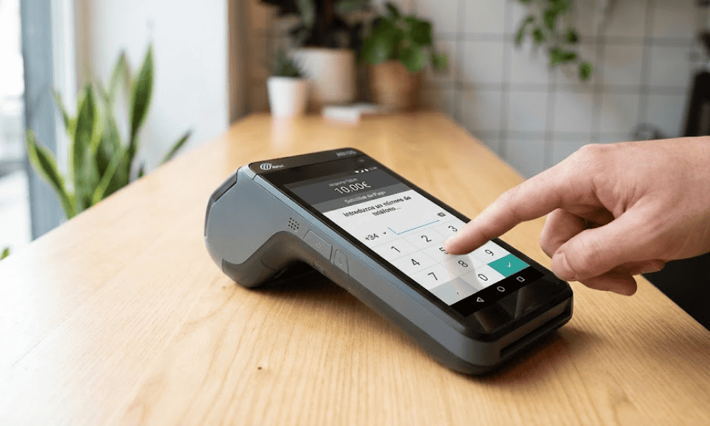 Terminal TPV con Bizum para cobros rápidos en negocios