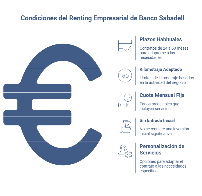 Condiciones del renting empresarial de Banco Sabadell