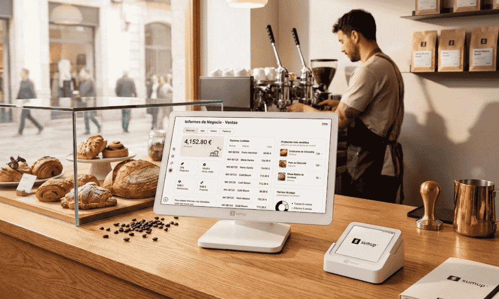 Sistema de facturación SumUp en negocio de hostelería