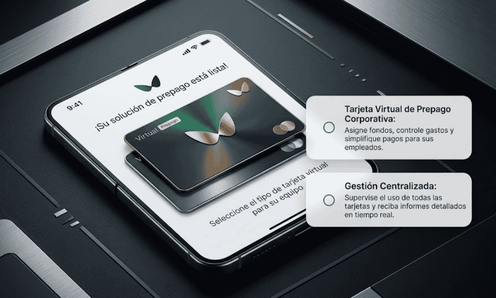 Tarjeta virtual de prepago Wallester para empresas y control de gastos