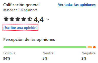 Opiniones de HubSpot Service Hub en trustpilot: 4,4/5 con más de 100 reseñas