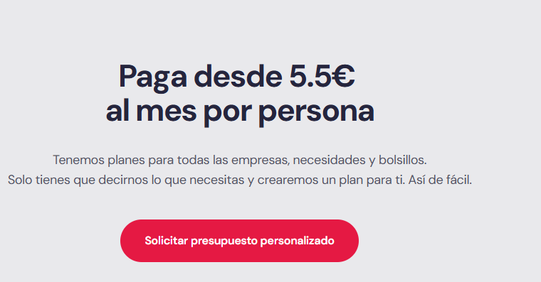Precio de Factorial para control horario desde 5,50 euros