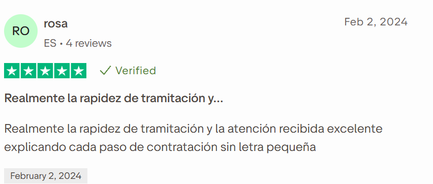 Valoración de un usuario de Trustpilot sobre el servicio de Global Payments