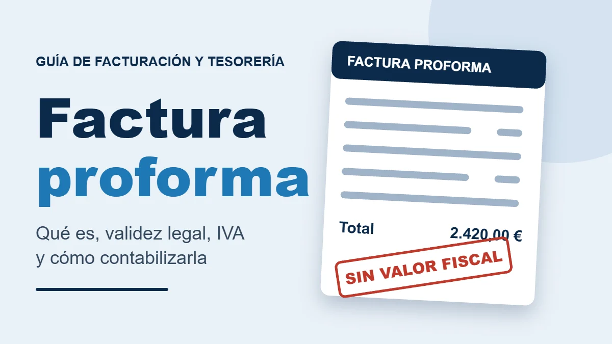 Ilustración de una factura proforma con el sello «sin valor fiscal»